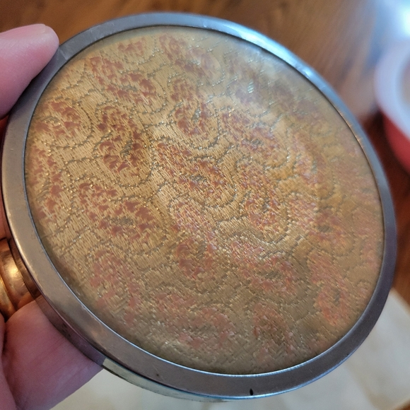 Art Deco Powder Jar Vintage Dresser Jar Trinket Dish Floral Tulip ~ Pretty! - Picture 11 of 16